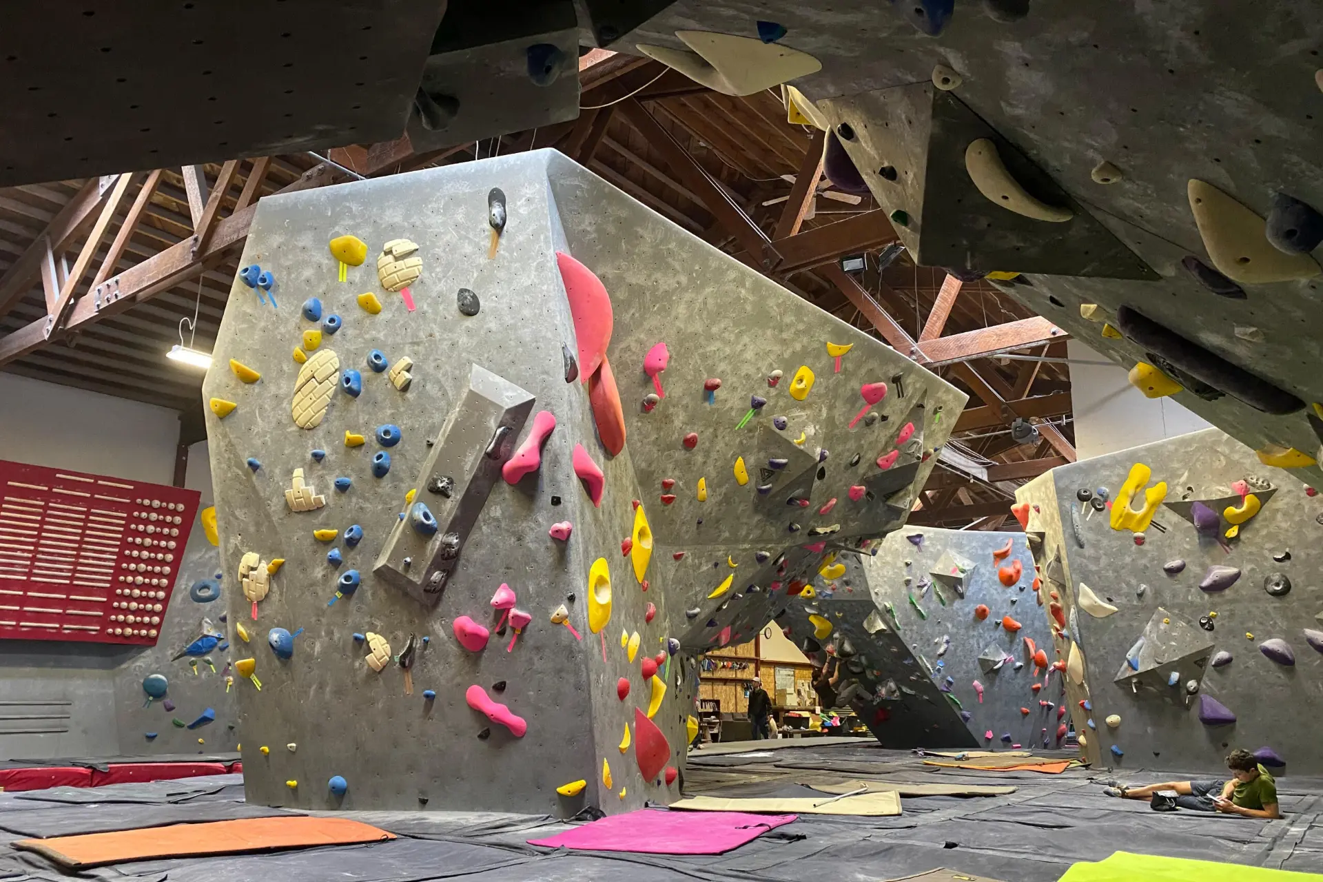 Far North's angular bouldering walls and colorful routes